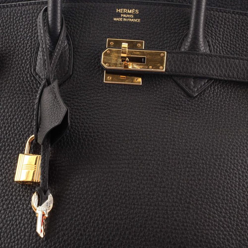 Hermes Birkin Handbag Noir Togo with Gold Hardware 35 Black - Picture 7 of 10